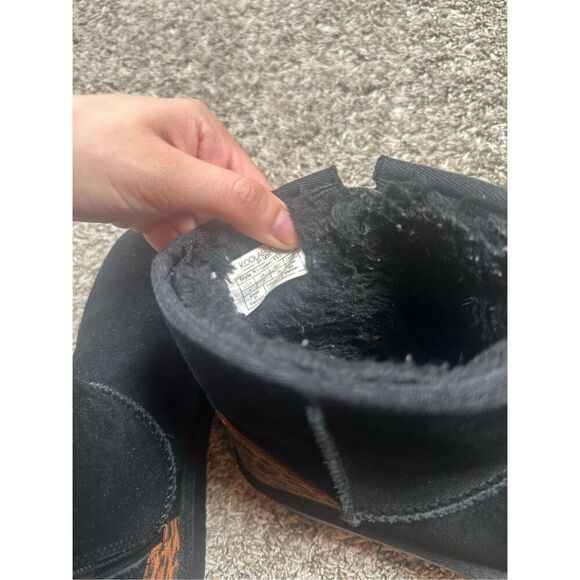 Koolaburra By UGG Koola Mini II Boots Black/Cheetah Print Zip Up Women's 4 Cozy - Picture 9 of 11